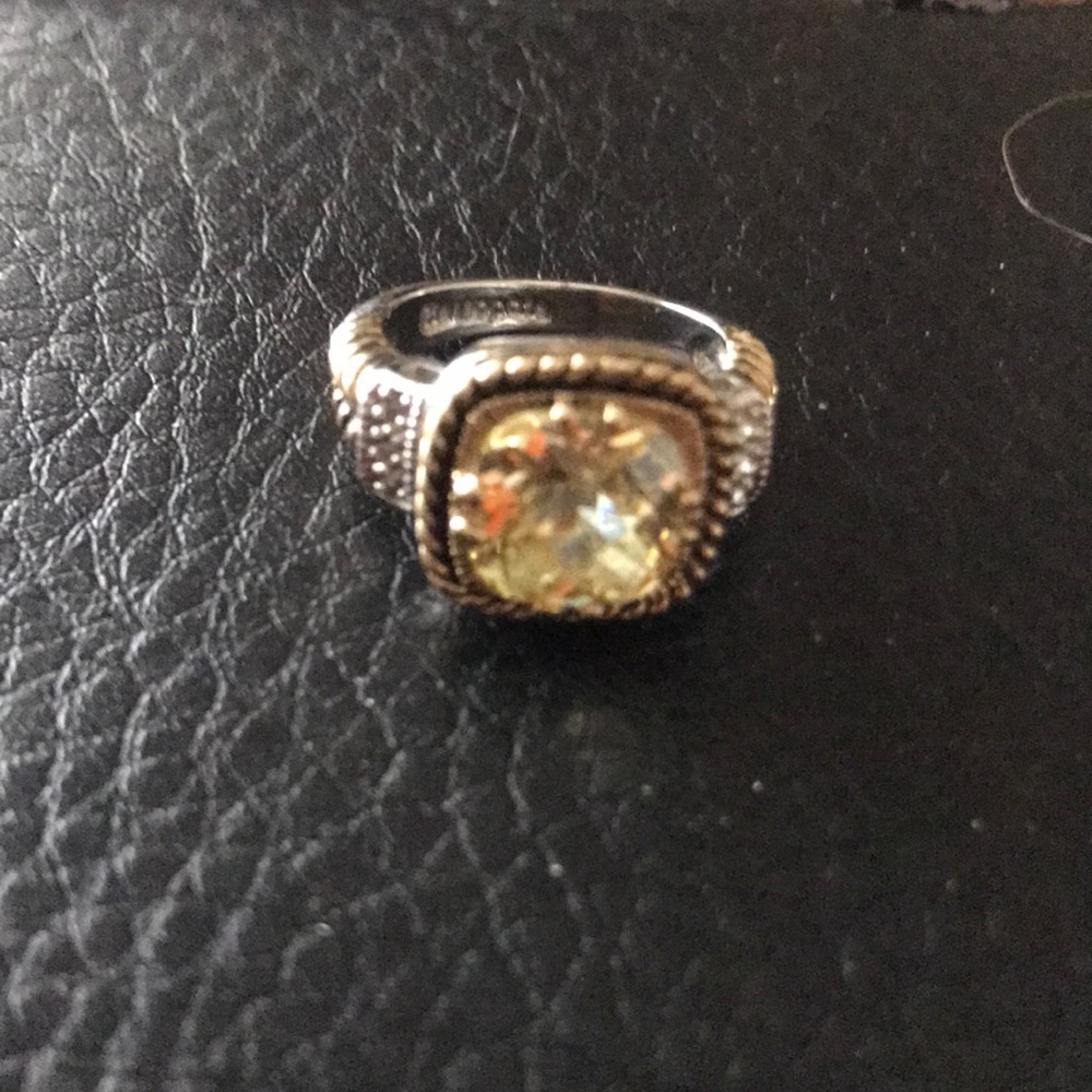 David Yurmin style canary yellow citrine ring